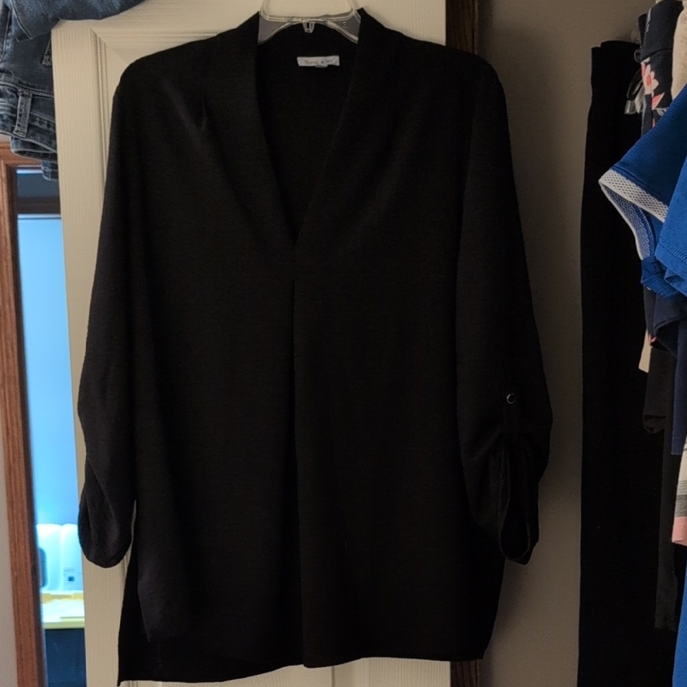 Floral And Ivy Black Open Front Cardigan